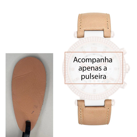 Pulseira MK5633 Em Couro Compatível Sem Fivela