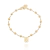 PULSEIRA ESCAPULARIO DE BOLINHAS FOLHEADA EM OURO 18K