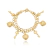 PULSEIRA DUPLA COM PINGENTES CORACAO E CHAVE FOLHEADO EM OURO 18K