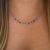 COLAR CHOKER OLHO GREGO COLORIDO FOLHEADO EM RÓDIO - comprar online