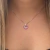 COLAR CORAÇÃO LOVE ROSA FOLHEADO EM RÓDIO - comprar online