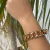 PULSEIRA DE ELOS GRANDES FOLHEADA EM OURO 18K