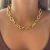 COLAR CHOCKER DE ELOS CHATOS DOURADO - comprar online
