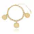 PULSEIRA TRIPLA 3 MOEDAS FOLHEADA EM OURO 18K
