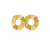 BRINCO CIRCULO ORGANICO VAZADO DOURADO