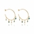 ARGOLA OLHO GREGO FOLHEADO EM OURO 18K