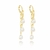 BRINCO CLICK CORRENTE COM 3 GOTAS FOLHEADO EM OURO 18K