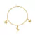 PULSEIRA ESTRELA E LUA FOLHEADA EM OURO 18K - comprar online