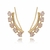 EARCUFF ZIRCONIAS FOLHEADO EM OURO 18K