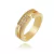 ANEL COM DETALHE CRAVEJADO DE ZIRCONIAS FOLHEADO EM OURO 18K