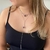 CONJUNTO COLAR DUPLO COM ZIRCÔNIAS CRISTAL E ZIRCONIA ROXA FOLHEADO EM RÓDIO - comprar online
