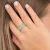 ANEL STRAS AZUL TURQUESA FOLHEADO EM OURO 18K - comprar online