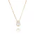 COLAR GOTA PONTO LUZ FOLHEADO EM OURO 18K