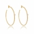 ARGOLA GRANDE COM ZIRCÔNIA FOLHEADO EM OURO 18K