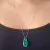 COLAR PINGENTE GOTA DE PEDRA FUSION VERDE FOLHEADO EM OURO 18K - comprar online
