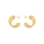 ARGOLA TRIPLA TORCIDA FOLHEADO EM OURO 18K