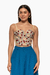Bralette con flores pequeñas en relieve en tonos pastel y rojo. Mod. Nilam sku. 34879
