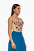 Bralette con flores pequeñas en relieve en tonos pastel y rojo. Mod. Nilam sku. 34879