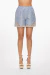 Shorts de mujer con rayas azules y detalle de crochet en la parte inferior. Mod. Nerea Sku. 34413