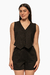 Chaleco de lino negro con botones. Mod. Thais Sku. 33989
