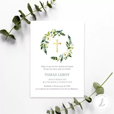 ESTAMPITA PRIMERA COMUNION X 20 U. MODELO TOMAS