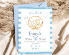 INVITACION DIGITAL ANIMALES MARINEROS - comprar online