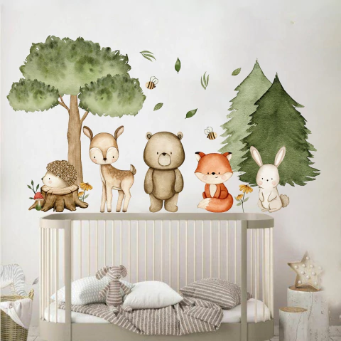 VINILO ANIMALES DEL BOSQUE - comprar online