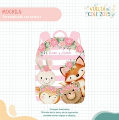 MOCHILA ESCOLAR - MODELO ANIMALES DEL BOSQUE - comprar online