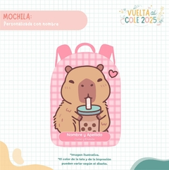 MOCHILA ESCOLAR - MODELO CAPIBARA - comprar online