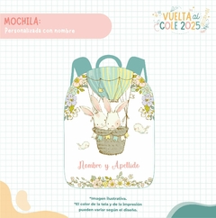 MOCHILA ESCOLAR - MODELO CONEJITOS - comprar online