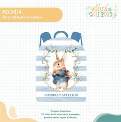 MOCHILA ESCOLAR - MODELO PETER BUNNY - comprar online