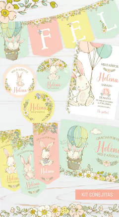 KIT IMPRIMIBLE CONEJITA GLOBOS