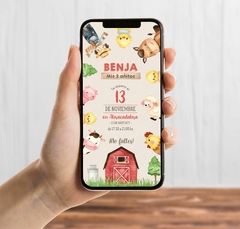 INVITACION DIGITAL ANIMALES DE LA GRANJA