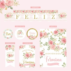 KIT IMPRIMIBLE FLORES ROSAS - comprar online