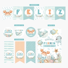 KIT IMPRIMIBLE FONDO DEL MAR - tienda online