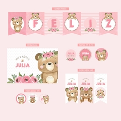 Imagen de KIT IMPRIMIBLE OSITA ROSA