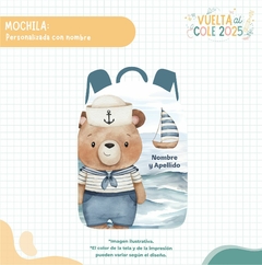 MOCHILA ESCOLAR - MODELO MARINERO - comprar online