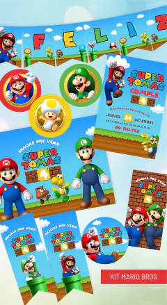 KIT IMPRESO MARIO BROS