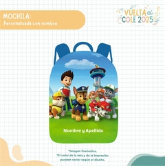 MOCHILA ESCOLAR - MODELO PAW PATROL - comprar online