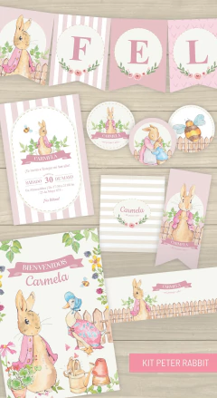 KIT IMPRESO PETER RABBIT ROSA - comprar online