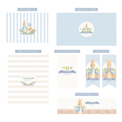 KIT IMPRESO PETER RABBIT CELESTE - tienda online