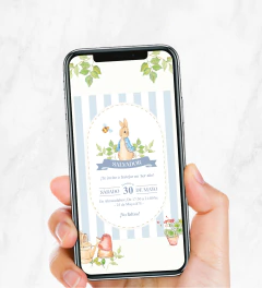 KIT IMPRIMIBLE PETER RABBIT CELESTE - Decodreams