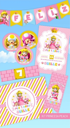 KIT IMPRIMIBLE PRINCESA PEACH
