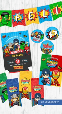 KIT IMPRIMIBLE VENGADORES
