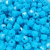 Beads quadrados passantes 10x10mm na cor azul leitoso