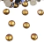 chaton sem furo 6mm cor mel