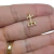 Tridente Exu dourado de 19mm x 10mm