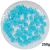 Quadrados transparentes de 8x8mm em tom azul, com peso de 250g