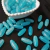 Entremeio resina 10x26mm azul mesclado