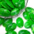 Pastilha resina oval 30x43mm verde mesclado